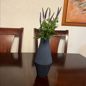 Home Essentials Blue Geometric Accent Vase